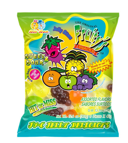 Limited Import  Fruity's Ju-C Jellies Sweet/Sour 12.6oz 30ct