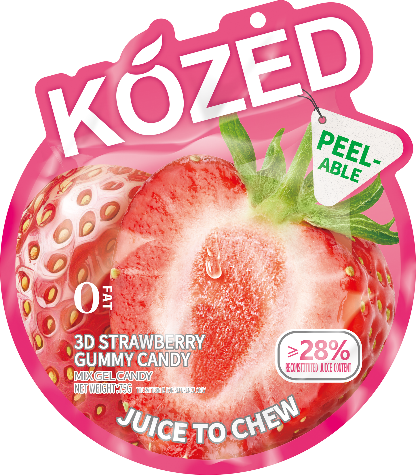 Kozed Peelable Gummy 3D Assorted Flavors 75g (China)