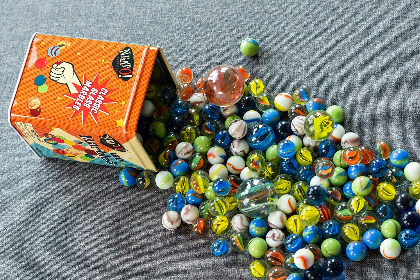 Neato! Marbles In A Tin Box - Retro Classic