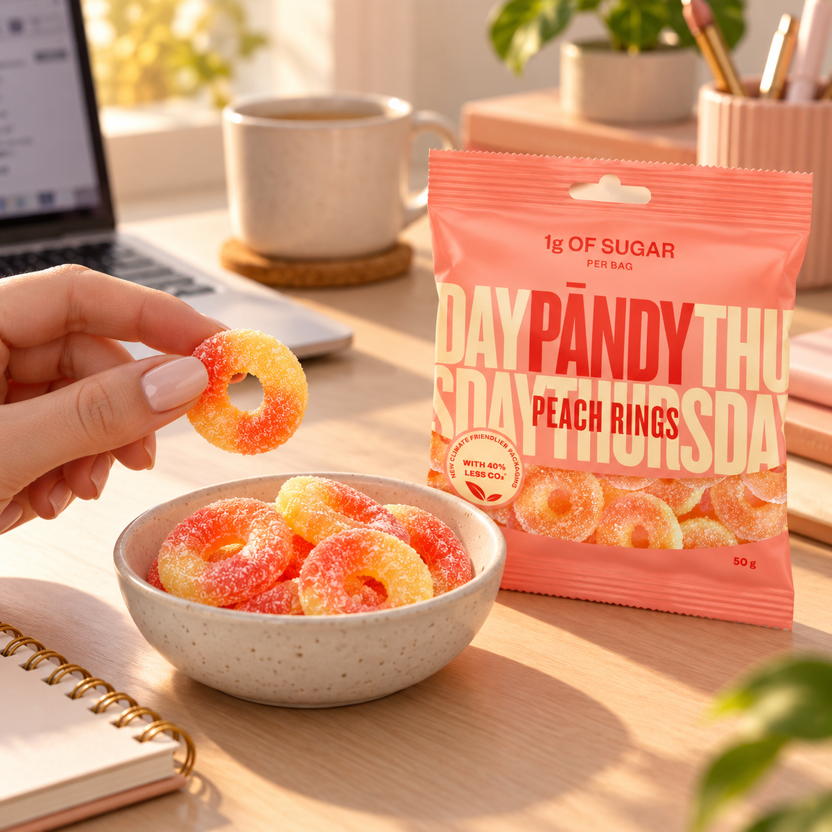Pändy Peach Rings – Swedish Gummy Candy