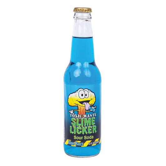 TOXIC WASTE SLIME LICKER BLUE RAZZ SODA (USA)