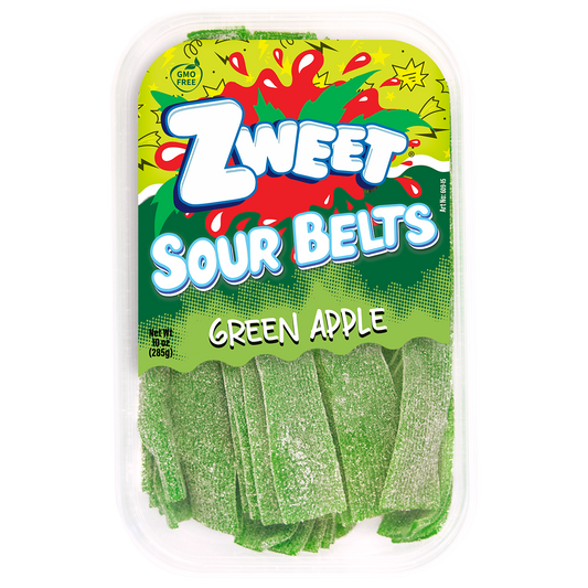 Sour Green Apple Belts | Zweet | 10 oz
