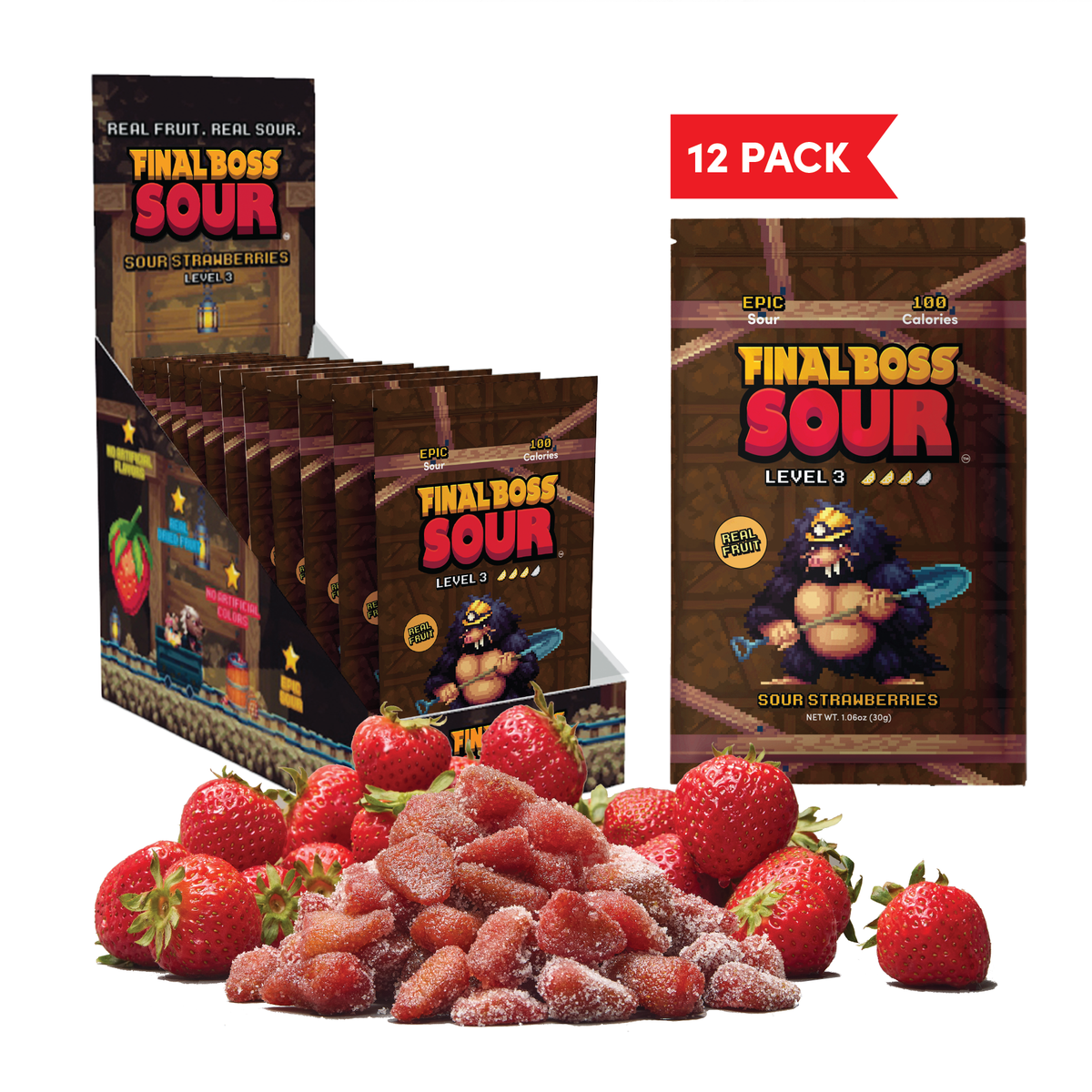 Level 3 Sour Strawberry Retail Display PDQ