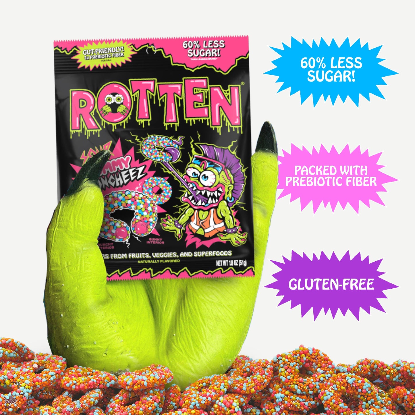 NEW Sour Gummy Cruncheez 1.8oz -