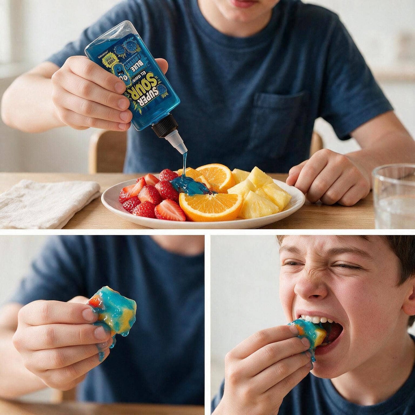 Super Sour Blue Raspberry Gel Candy