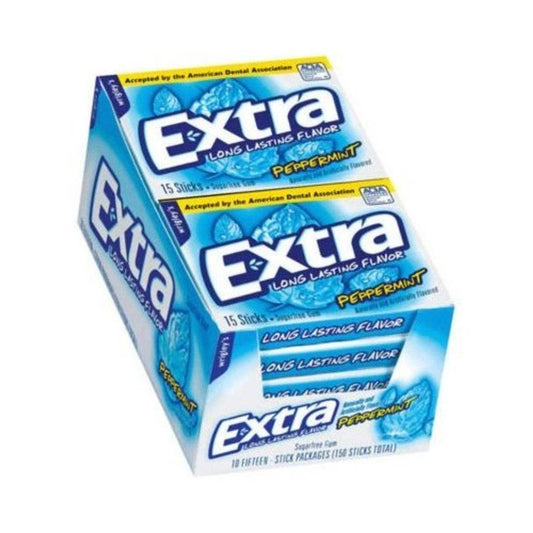 Extra Sugarfree Gum Peppermint Slim Pack - 10ct