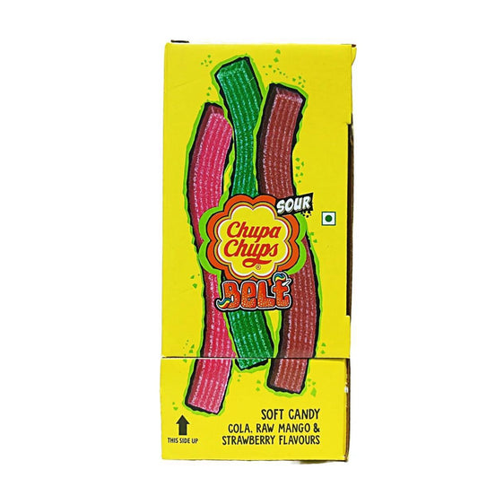 CHUPA CHUPS SOUR BELT STRAWBERRY,COLA & RAW MANGO 8g (NETHERLANDS)