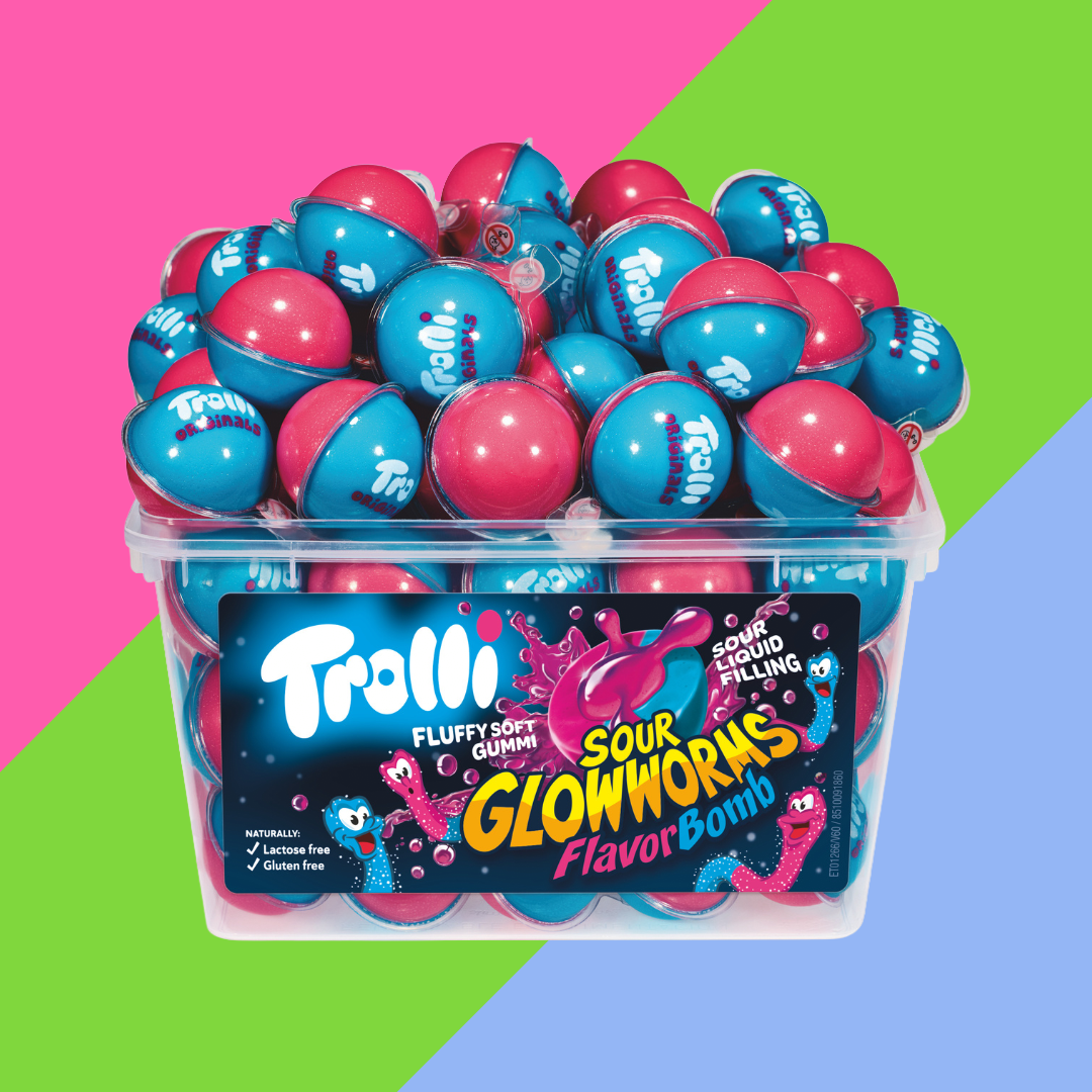 Trolli Sour Glow Worms Flavourbomb