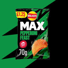 WALKERS MAX PIZZA HUT PEPPERONI (UK)