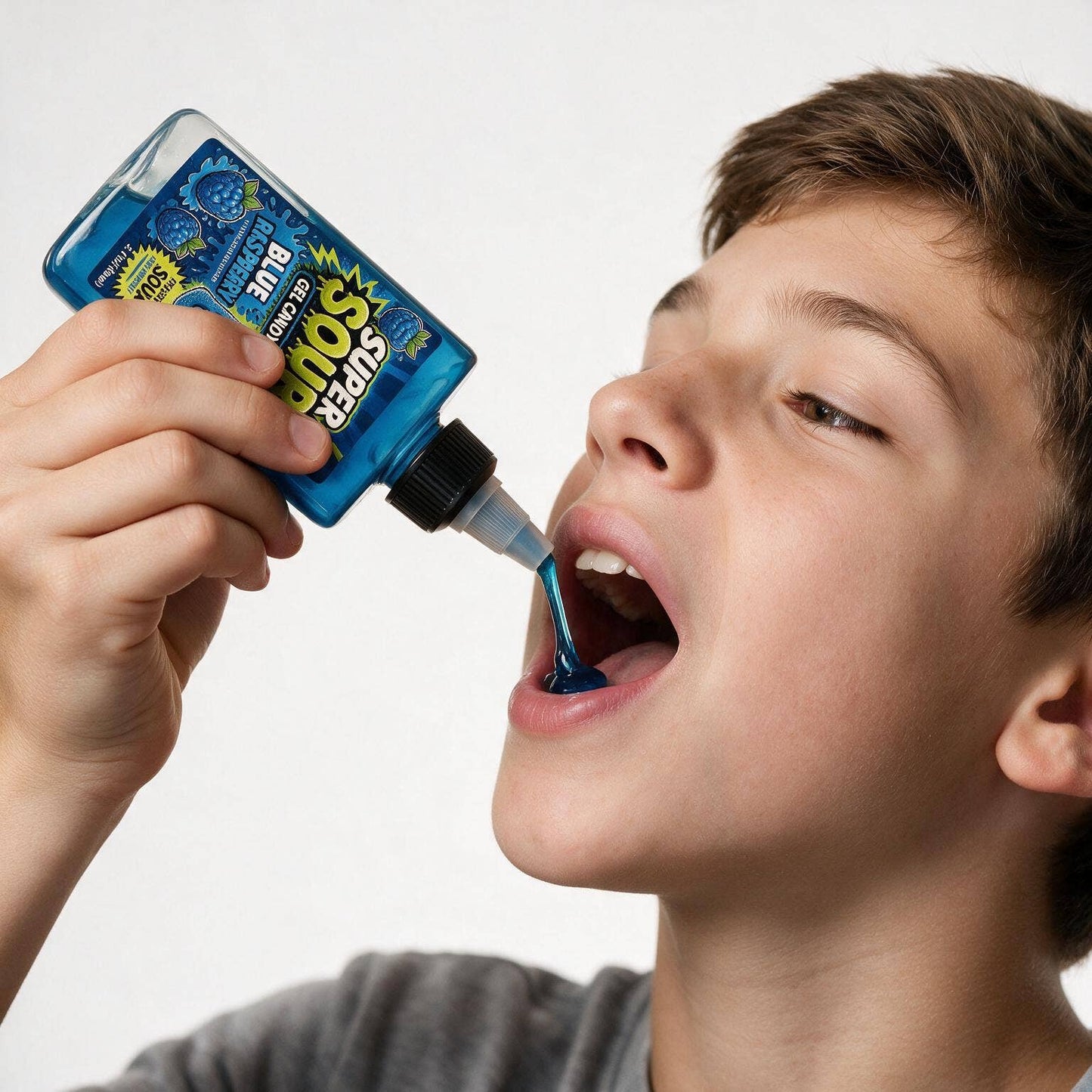 Super Sour Blue Raspberry Gel Candy