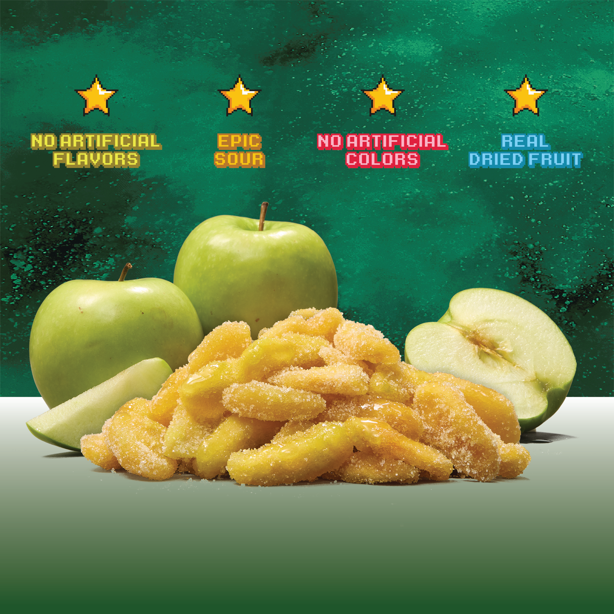 Level 4 Sour Green Apple  - Real Dried Fruit Candy