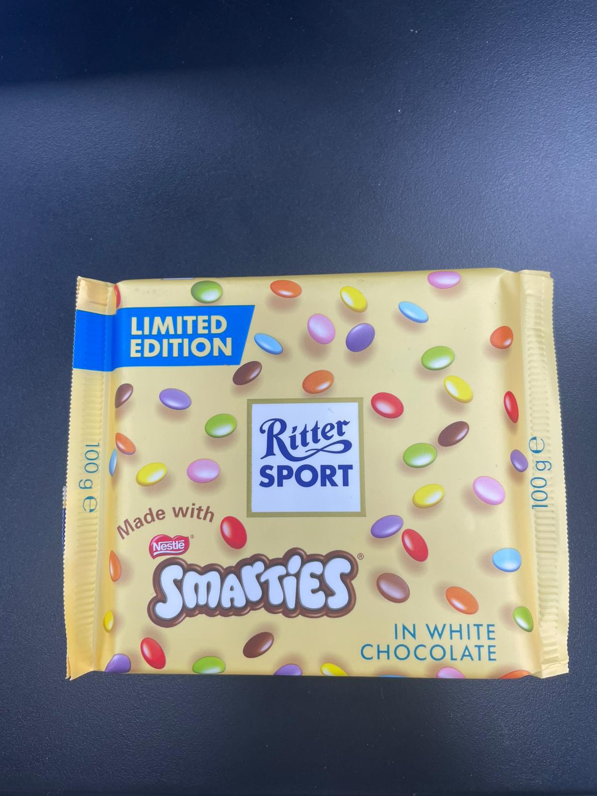 RITTER SPORT WHITE CHOCOLATE SMARTIES 100g (GERMANY)