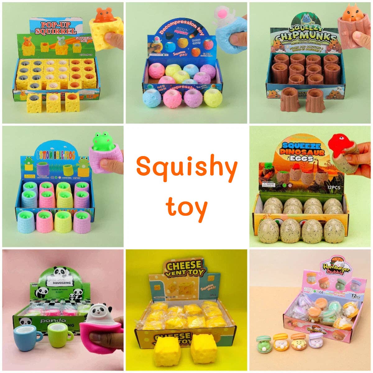 Cheese POP-UP Squishy Stress Relief Squeeze Fidget Vent Toy