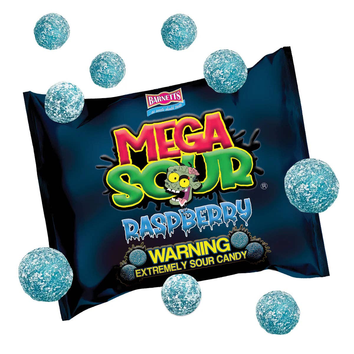 Mega Sour Raspberry 104g - 12ct