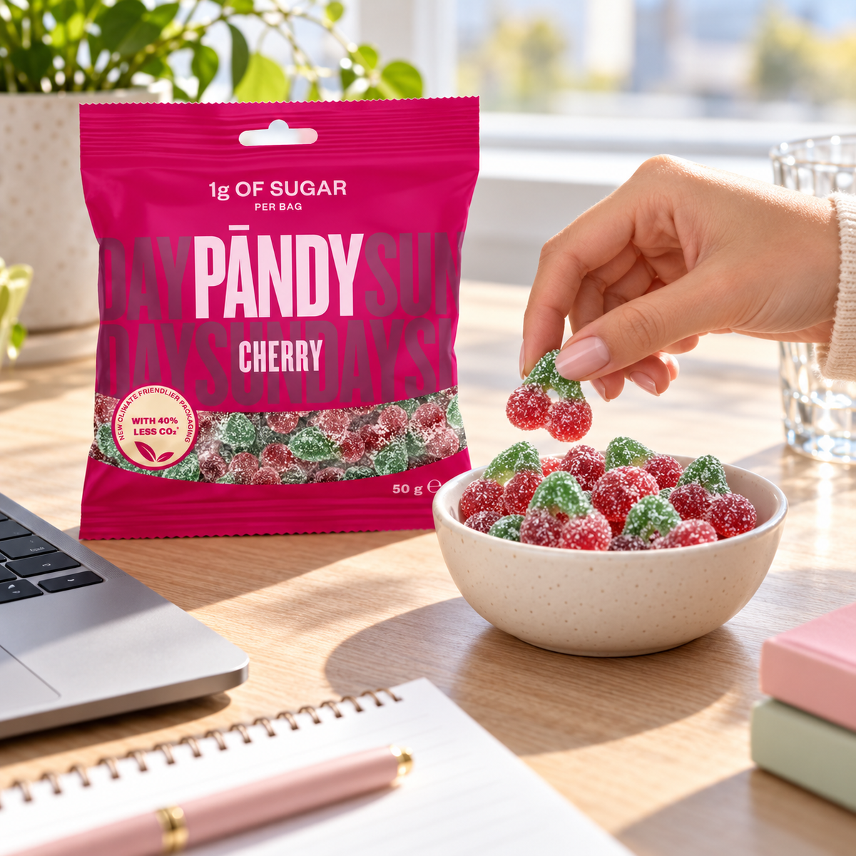 Pändy Cherry – Low-Sugar Swedish Gummy Candy (50gr)