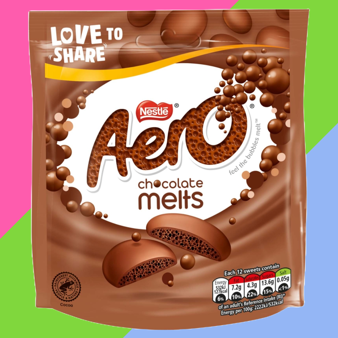 Aero Melts Milk Chocolate Sharing Bag 8x92g