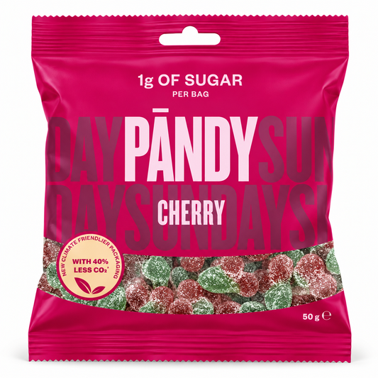 Pändy Cherry – Low-Sugar Swedish Gummy Candy (50gr)