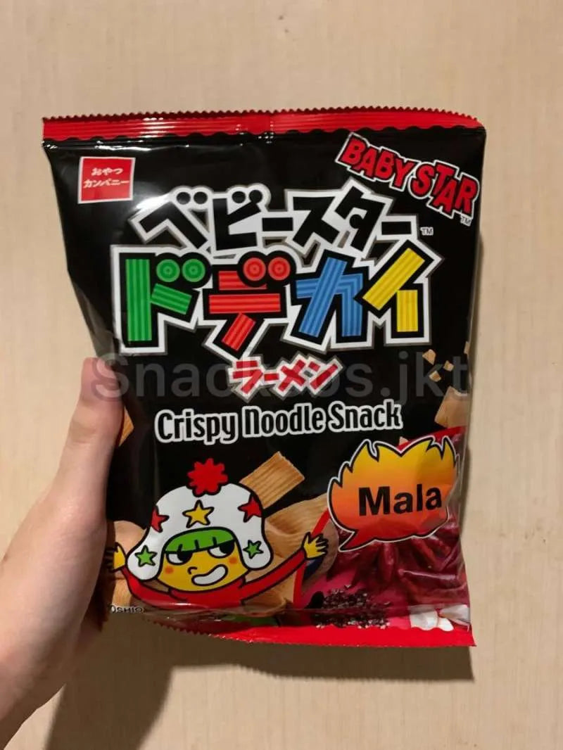 OYATSU BABY STAR CRISPY WIDE NOODLE SNACK ORIGINAL SPICY MALA (TAIWAN)