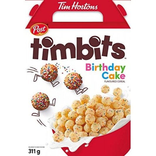 TIM HORTONS POST TIMBITS BIRTHDAY CAKE CEREAL (CANADA)