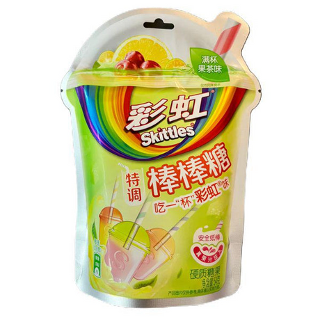 SKITTLES FRUIT TEA LOLLIPOPS (CHINA)