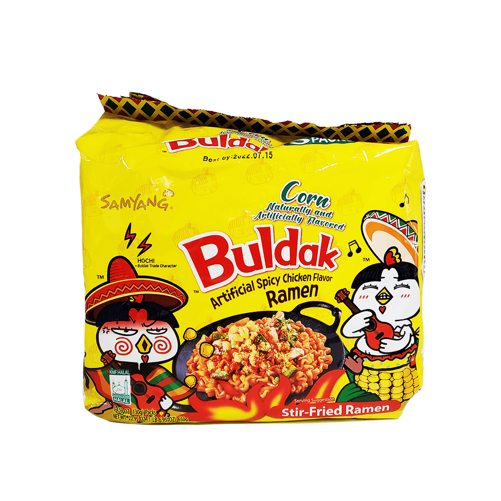 BULDAK CORN SPICY CHICKEN RAMEN (PACK) (KOREA)