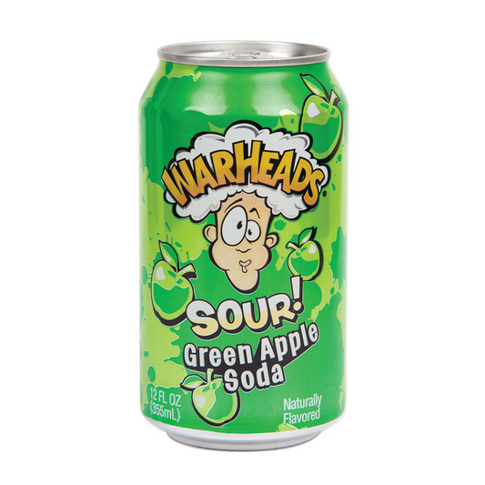 WARHEADS SODA CAN GREEN APPLE (USA)